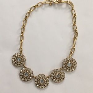 J. Crew Crystal Flower Statement Necklace